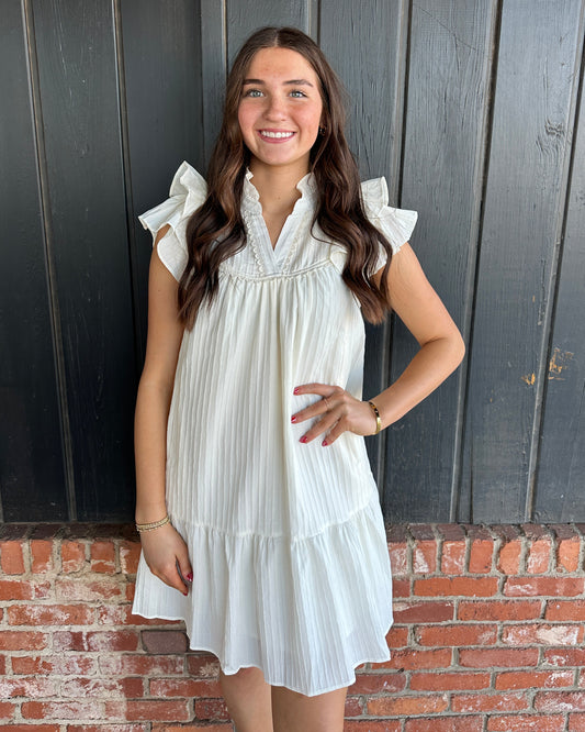The Sofia Flutter Sleeve Tiered Dress