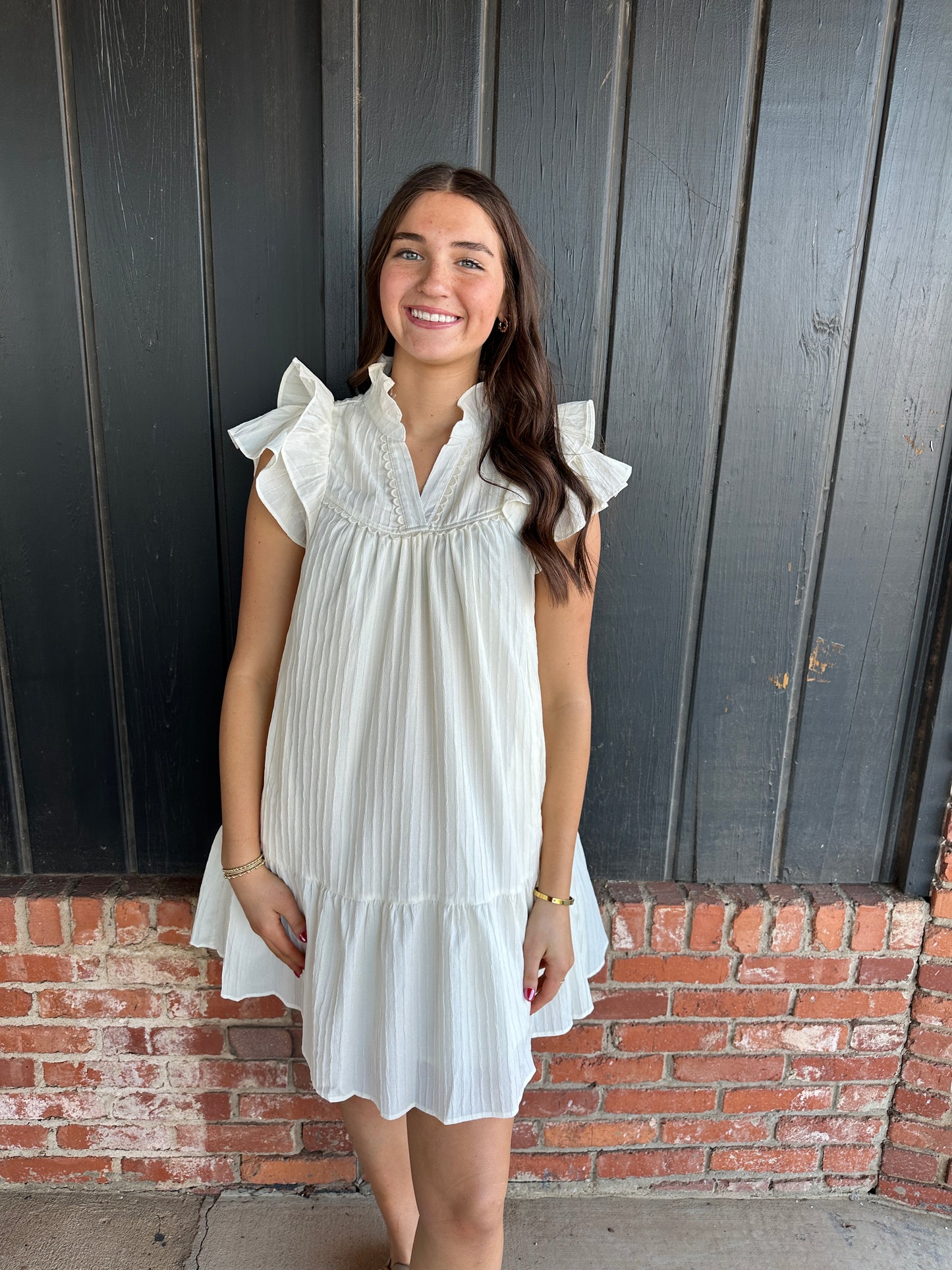 The Sofia Flutter Sleeve Tiered Dress