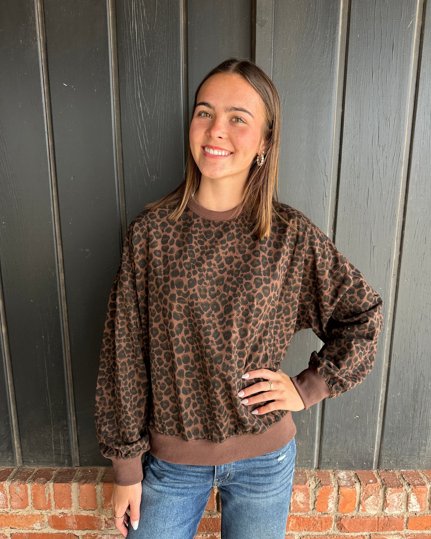 Leopard crewneck