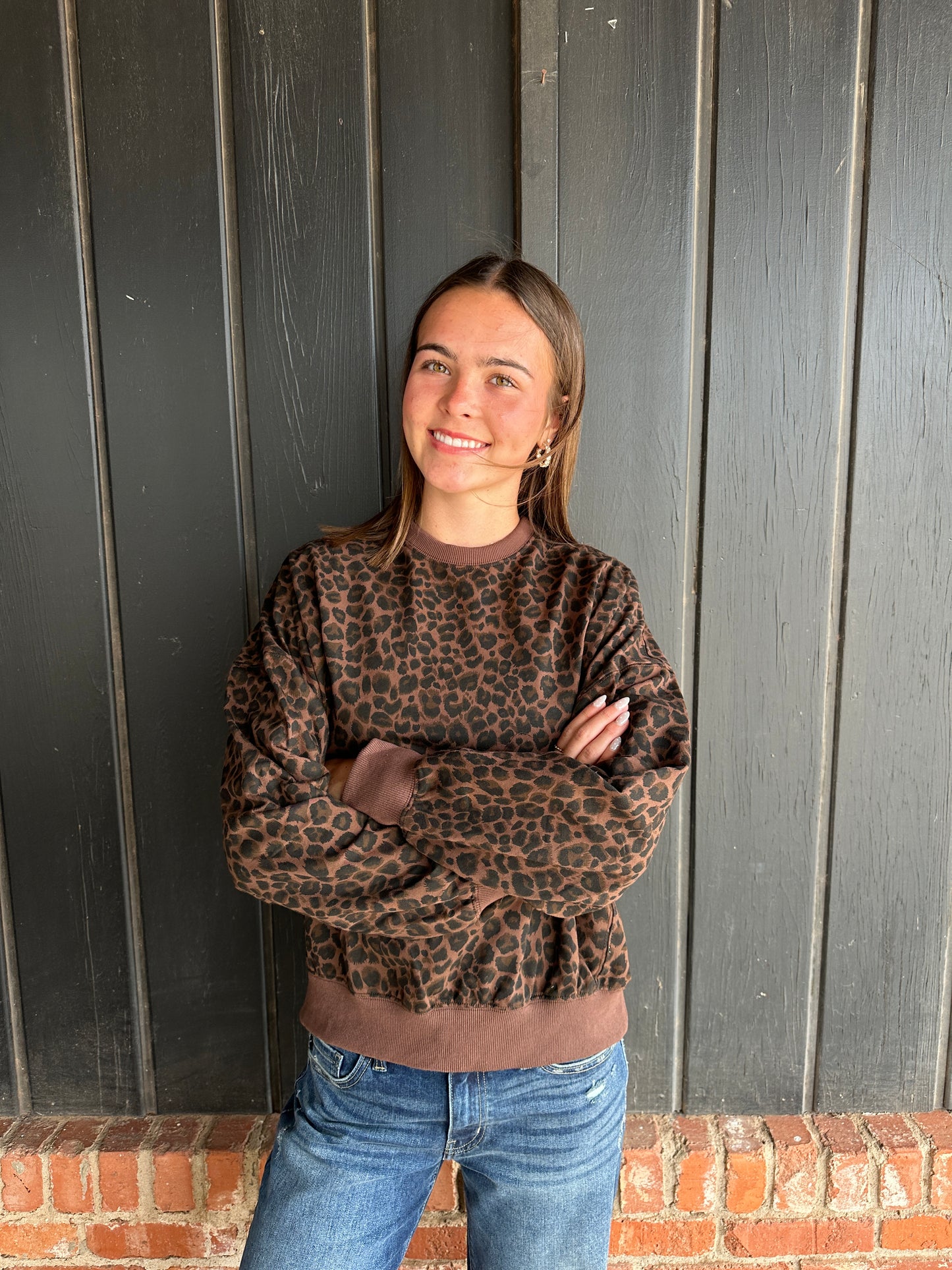 Leopard crewneck