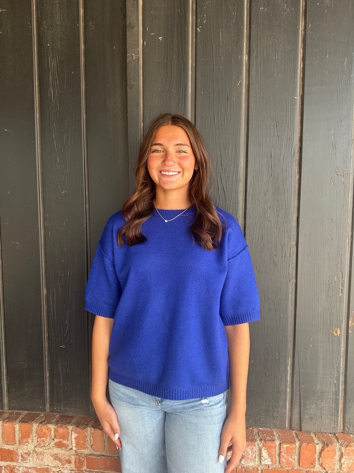 Royal Elbow Sleeve Solid Sweater