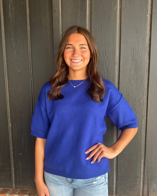 Royal Elbow Sleeve Solid Sweater
