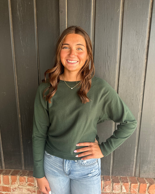 Forrest Dolman Sleeve Solid Sweater