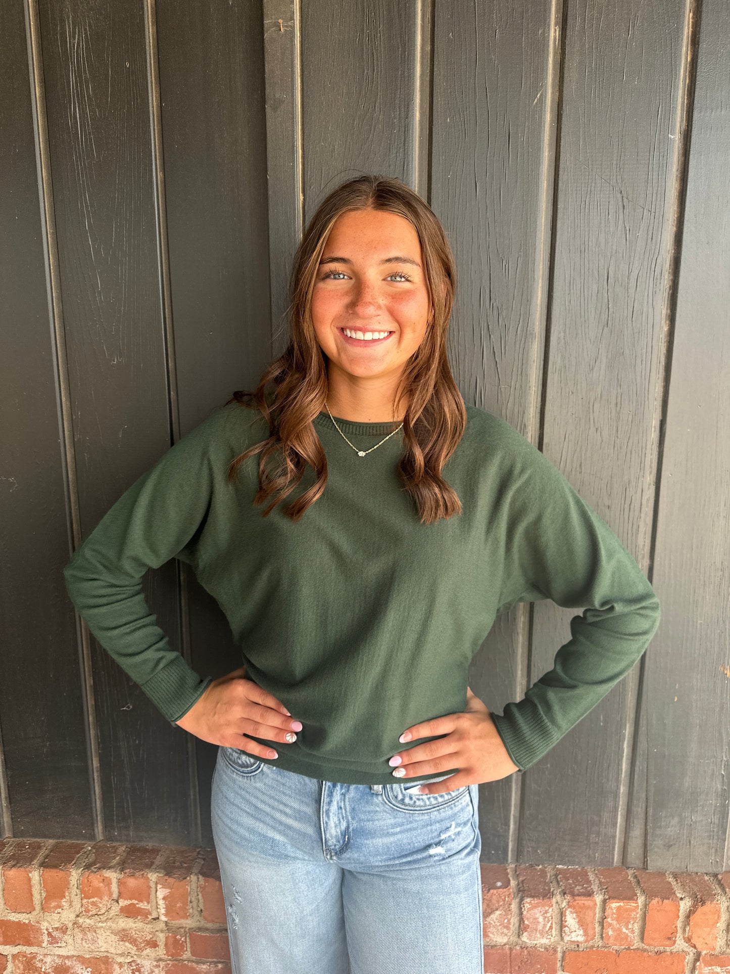Forrest Dolman Sleeve Solid Sweater