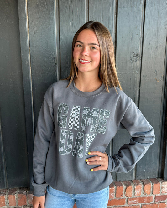 Game Day Grunge Graphic Sweatshirt