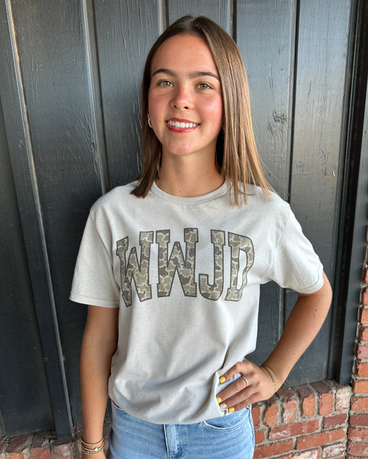 WWJD Camo Graphic Tee
