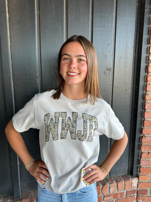 WWJD Camo Graphic Tee