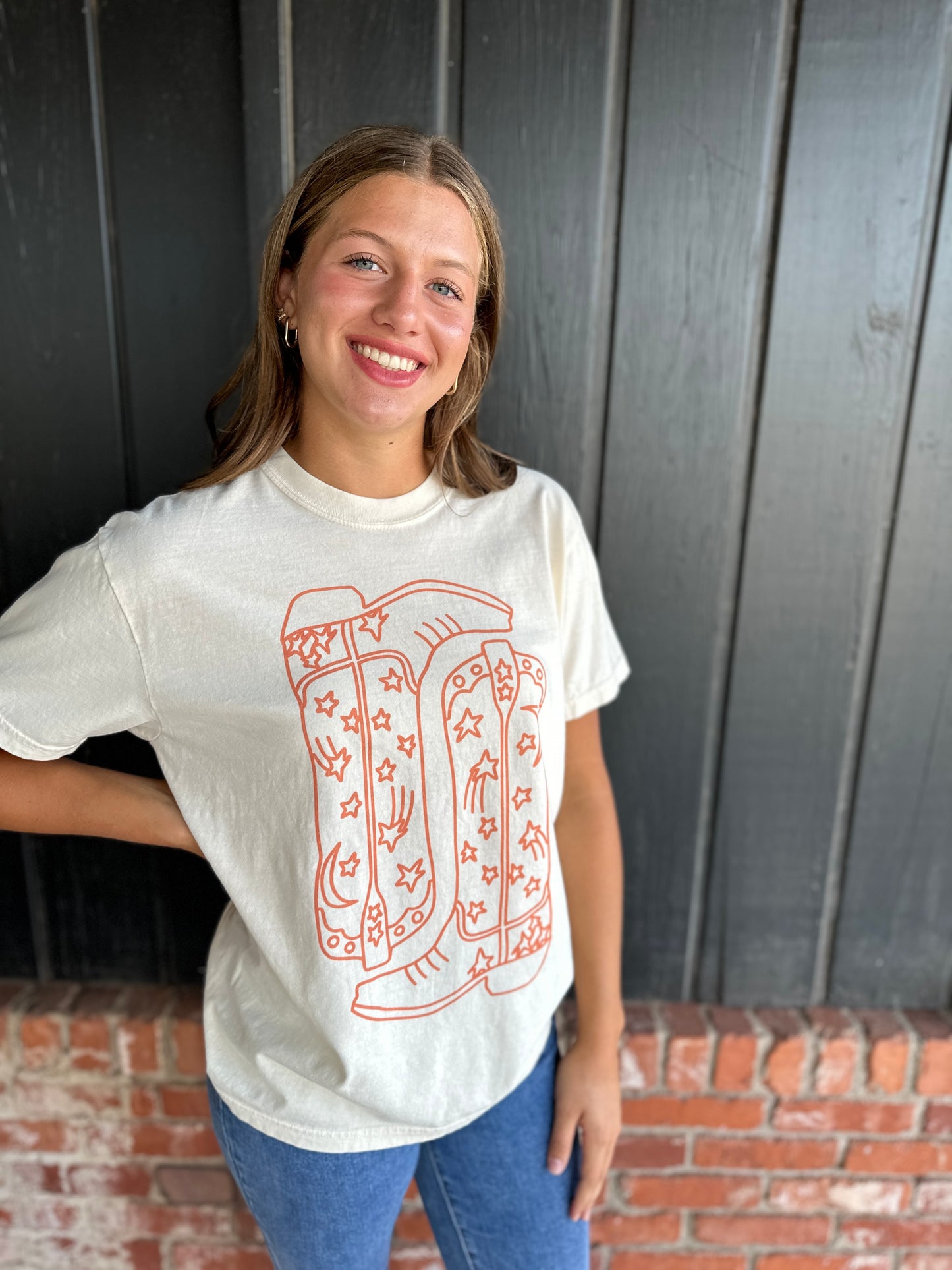 Orange Boots Graphic Tee