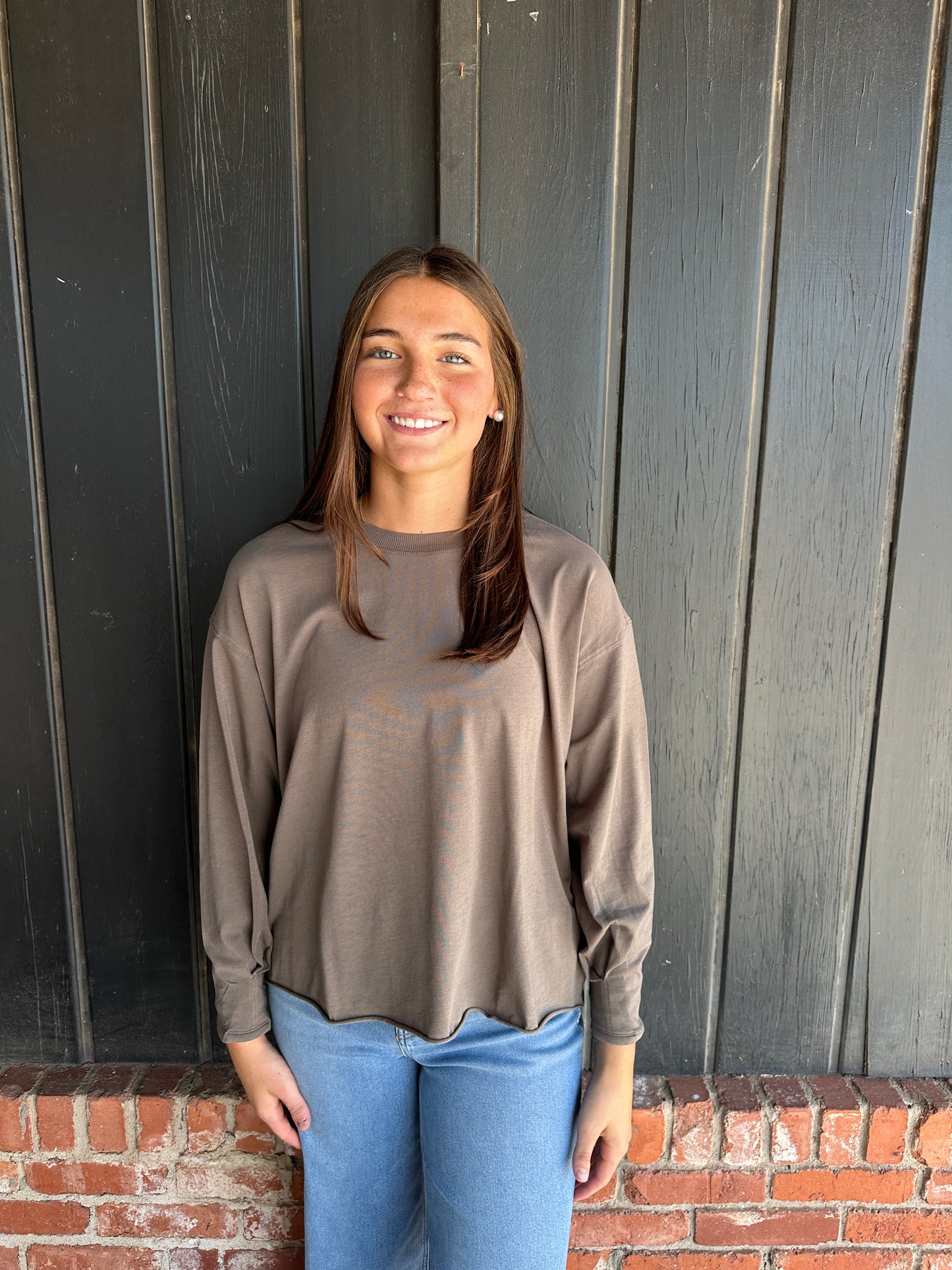 Truffle Pima Cotton Mineral Luxe Tee