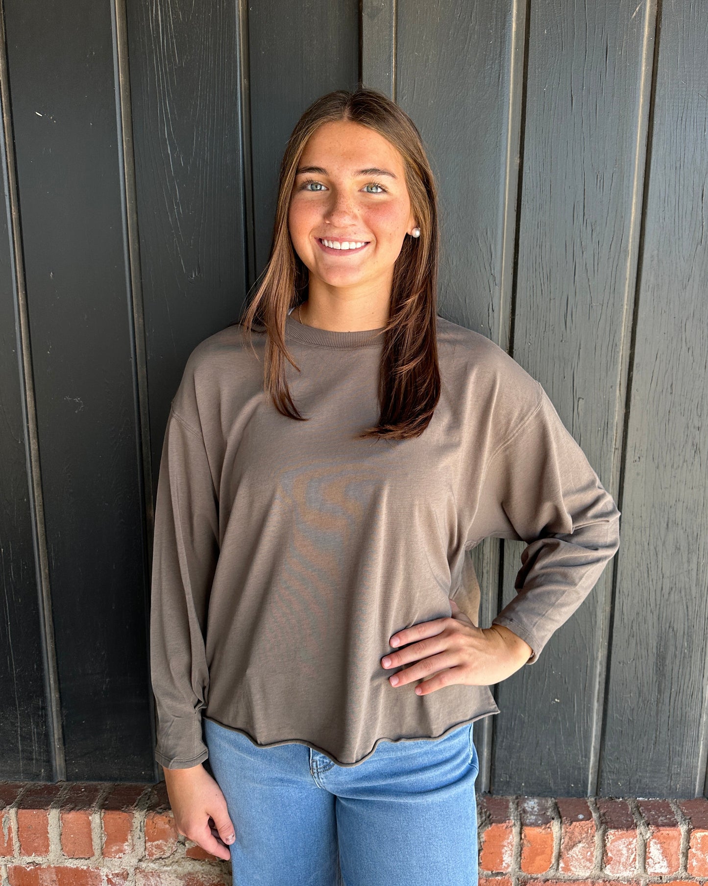 Truffle Pima Cotton Mineral Luxe Tee
