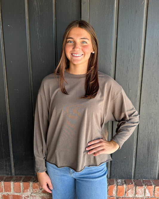 Truffle Pima Cotton Mineral Luxe Tee