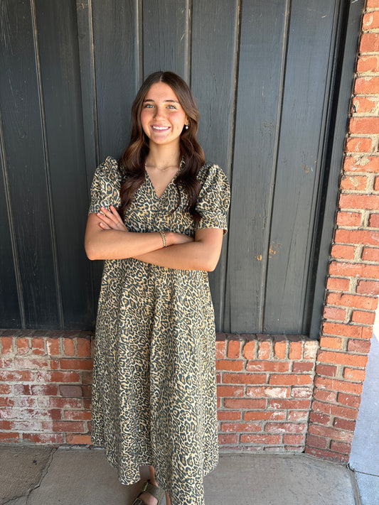 Leopard Short Sleeve Dress
