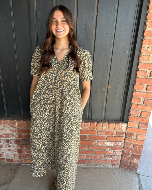 Leopard Short Sleeve Dress