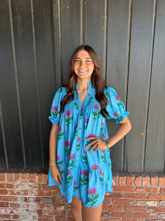 The Sky Floral Babydoll Dress