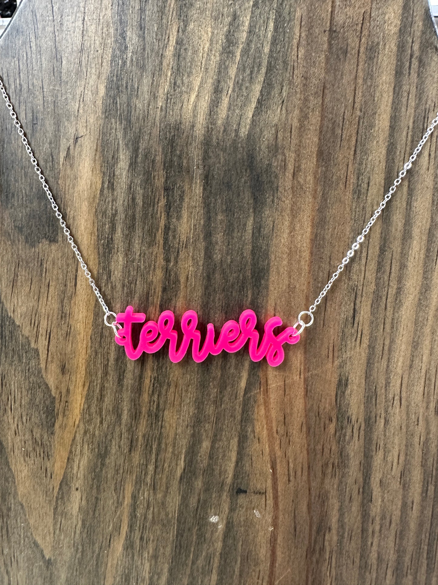 Acrylic TERRIER Necklace