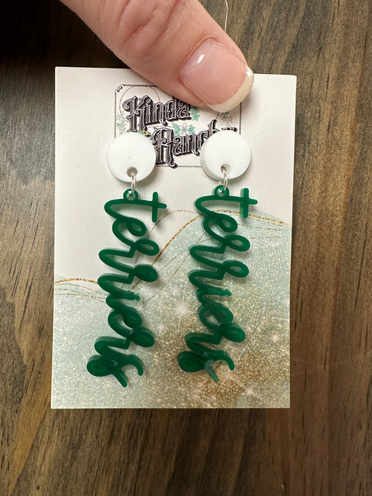 TERRIERS custom acrylic earrings