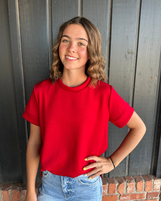 Red Scuba Top