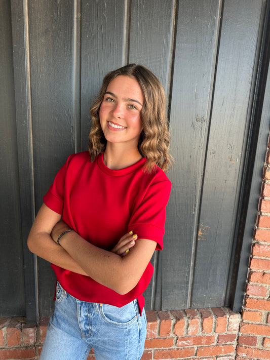 Red Scuba Top