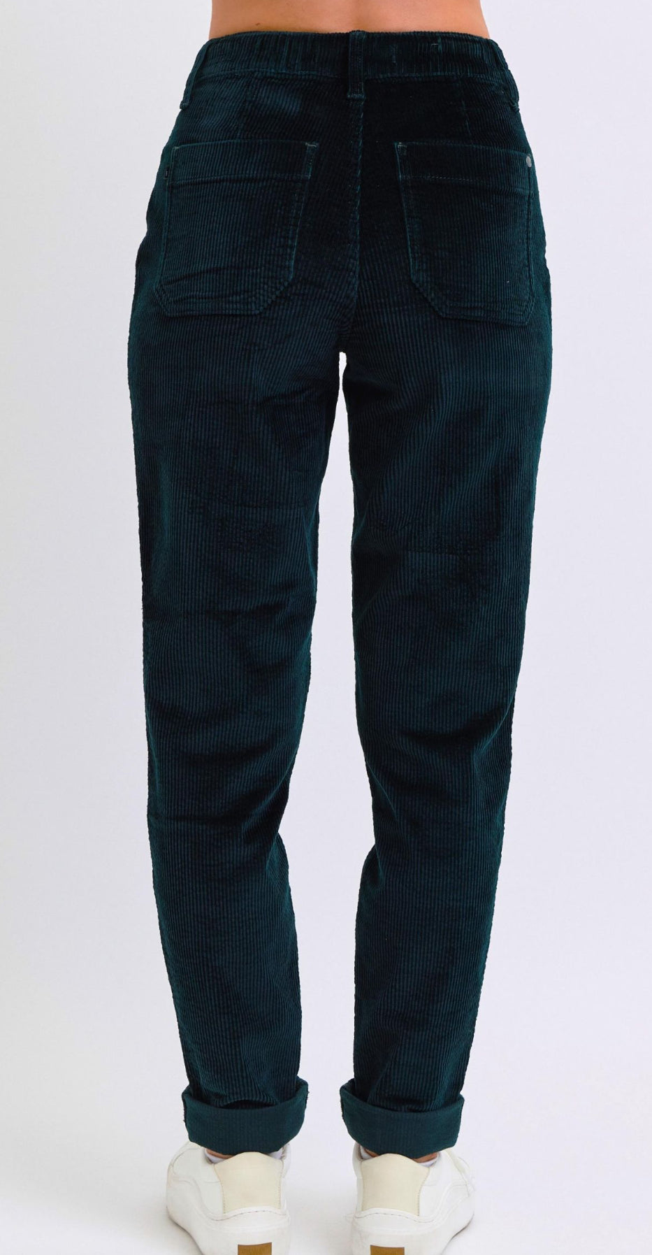 Judy Blue Emerald Green Corduroy Cuffed Joggers