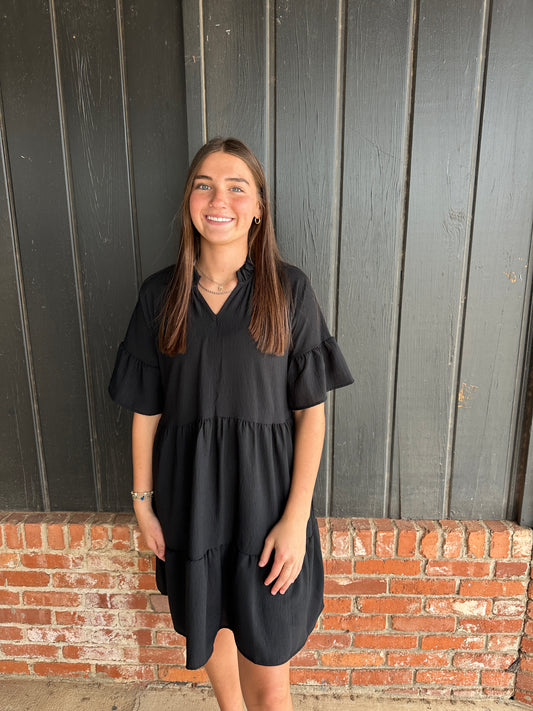 Black Tiered Dress
