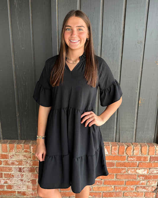 Black Tiered Dress