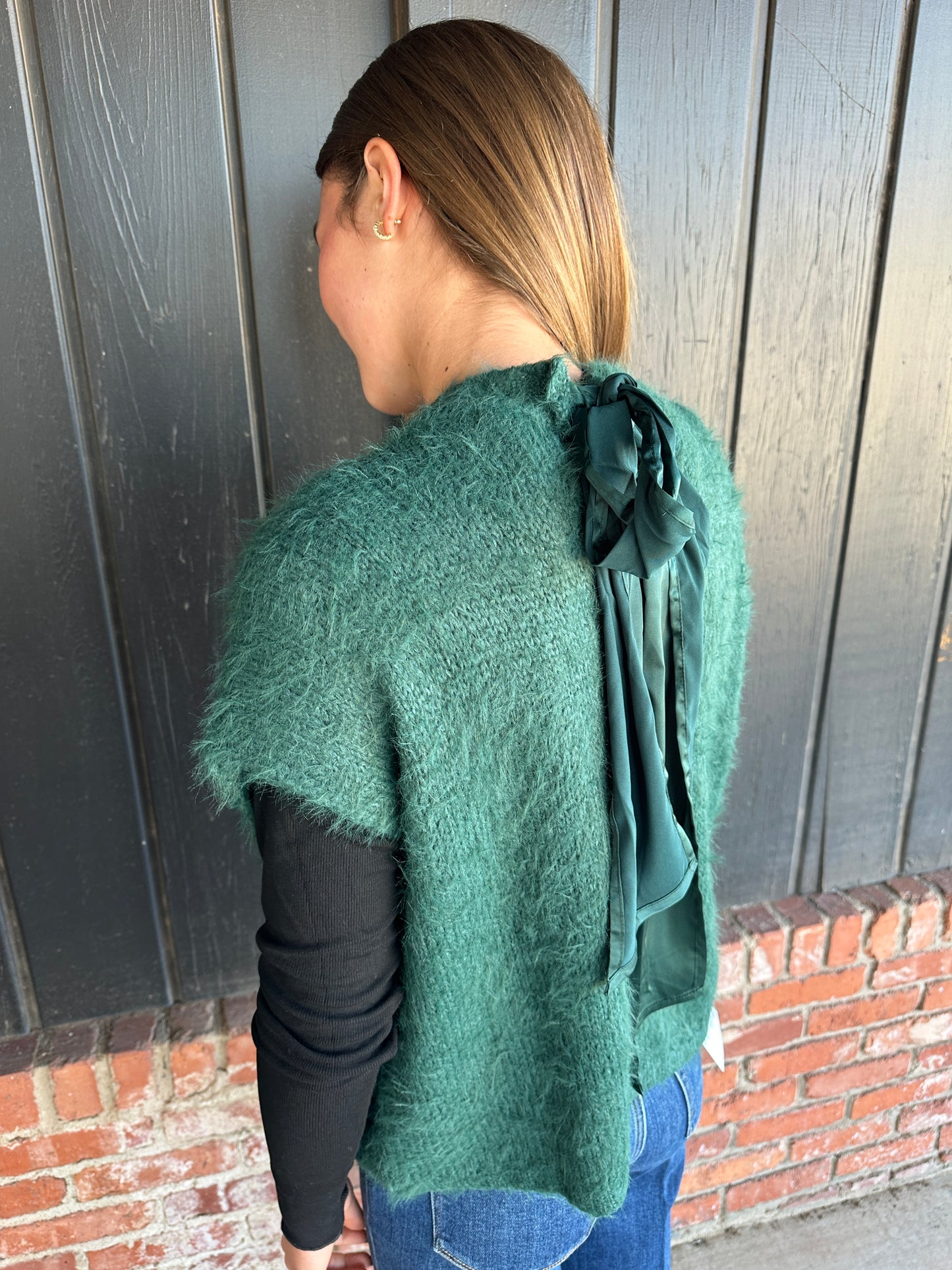 Hunter Green oversized sweater vest