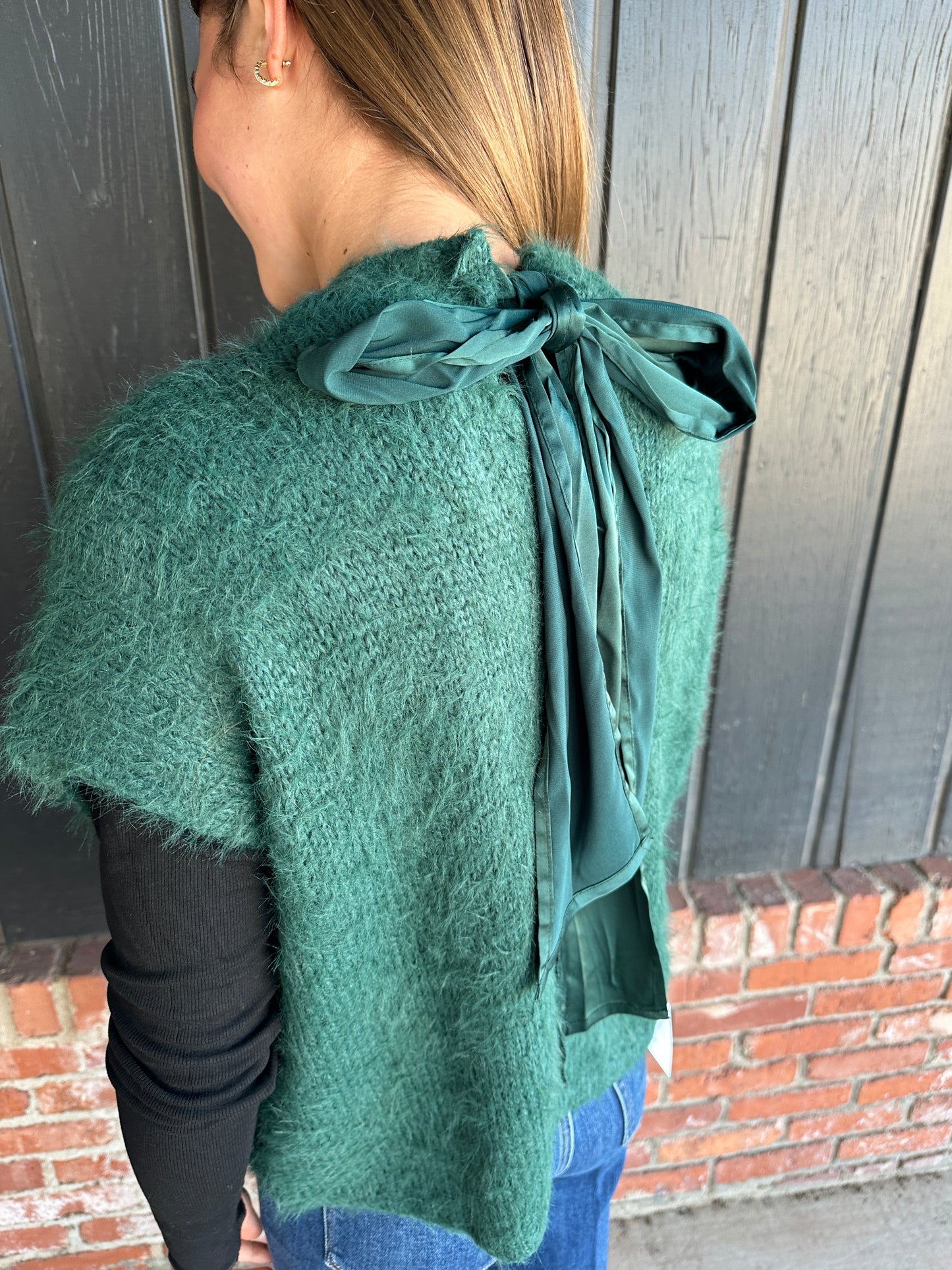 Hunter Green oversized sweater vest