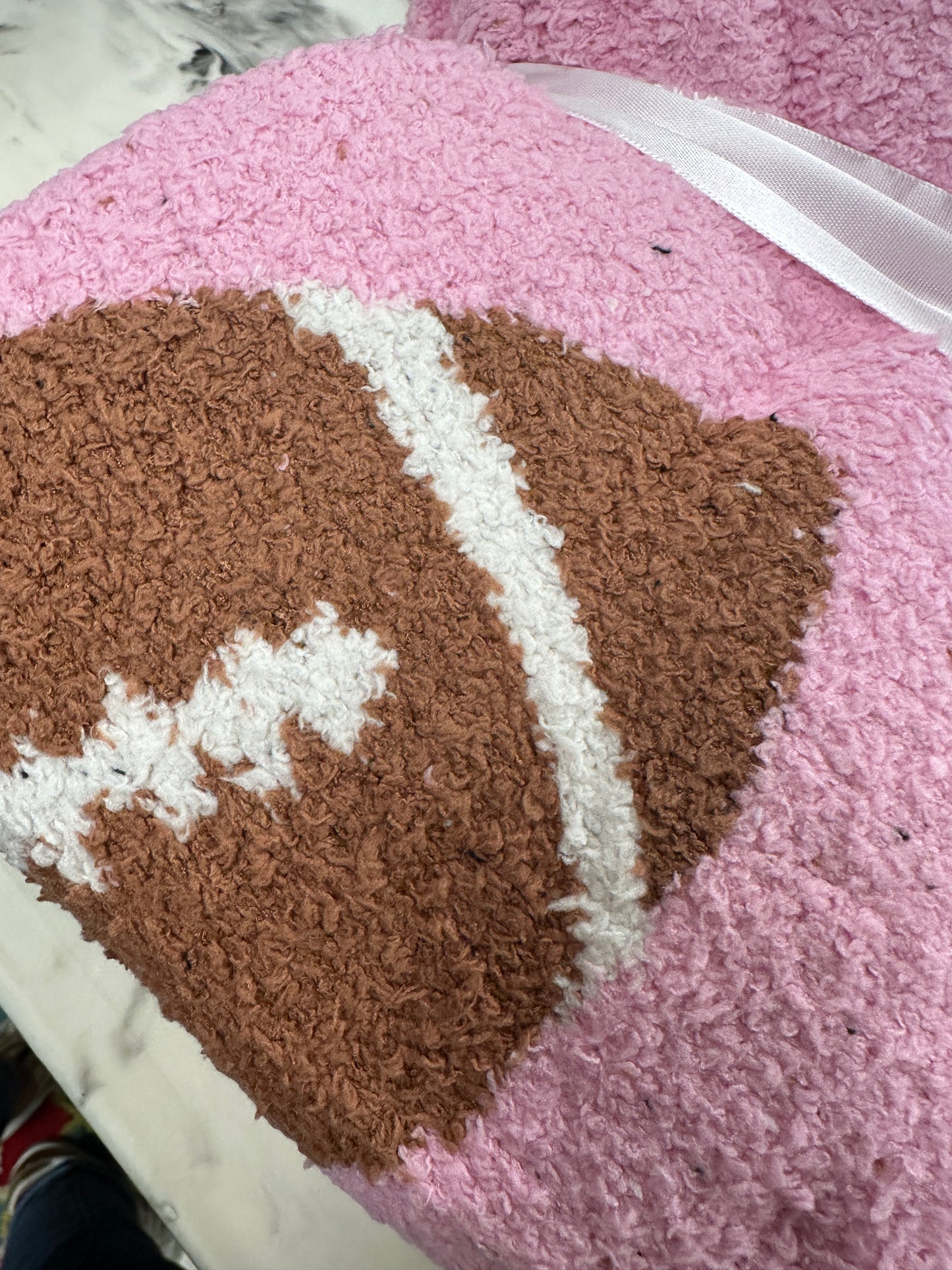 PINK Football Blanket