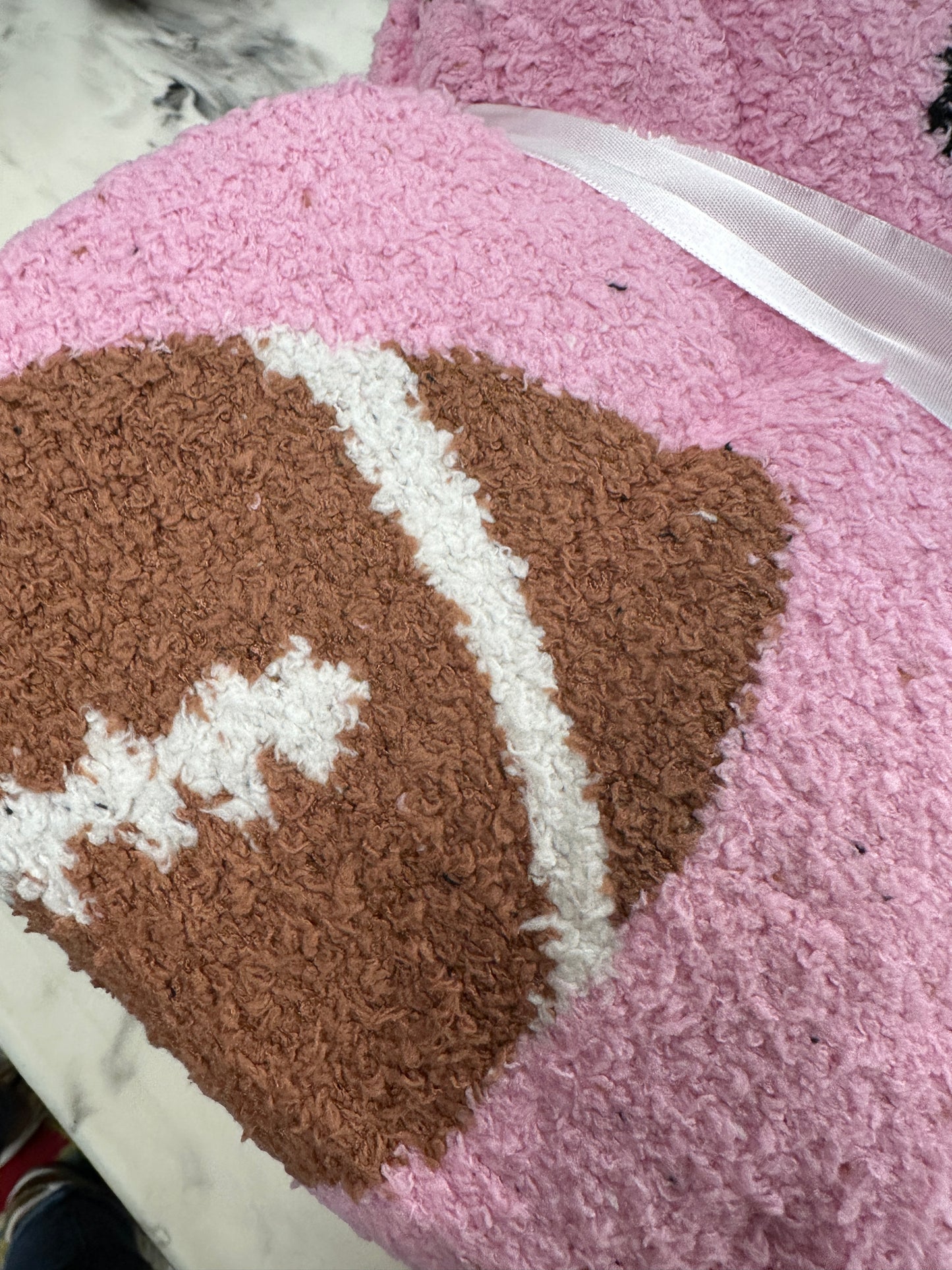 PINK Football Blanket