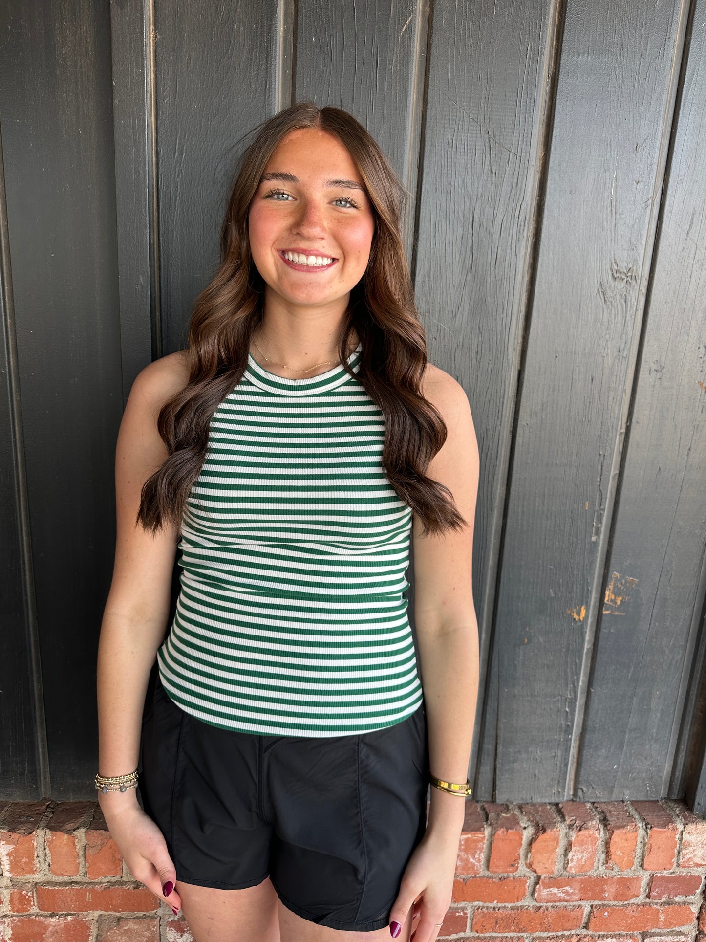 Hunter Green Ribbed Tank