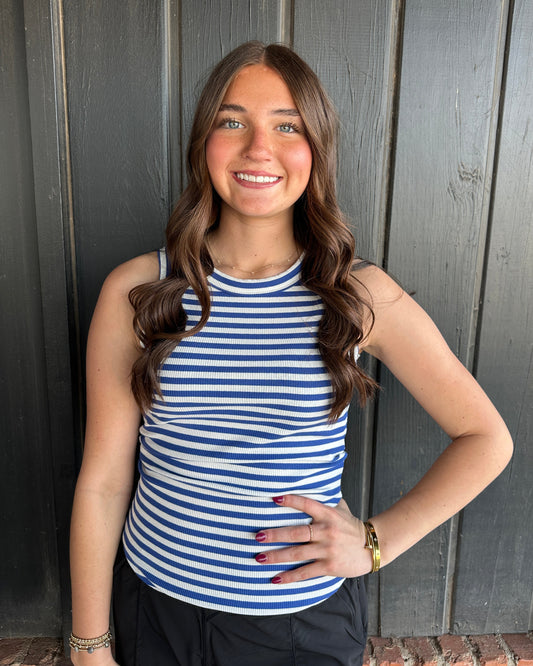 Royal Blue RIbbed Tank