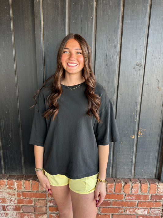 Yellow Recycled Active Short with Mesh