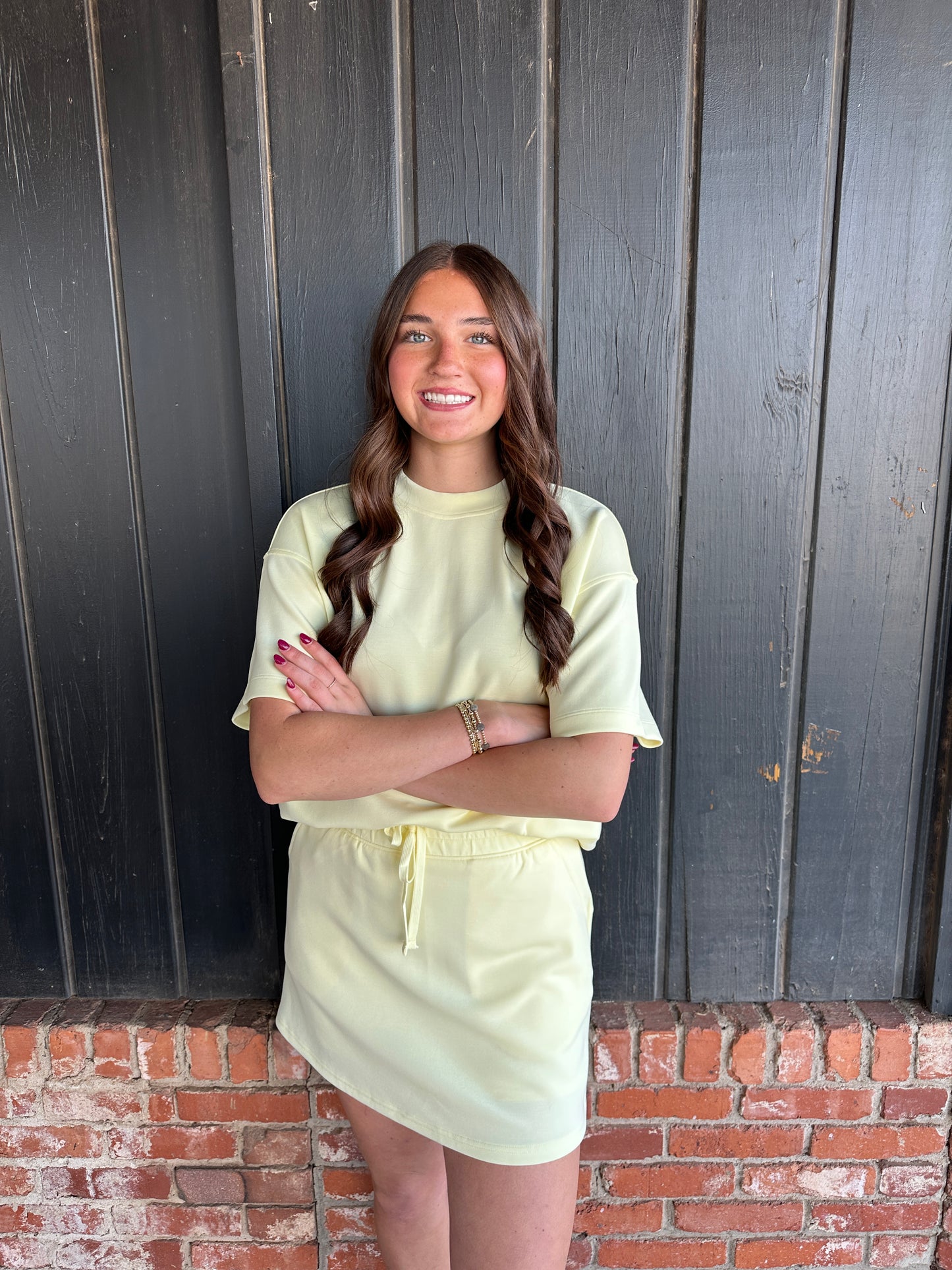 Lemonilla Modal Scuba Basic Short Sleeve Top