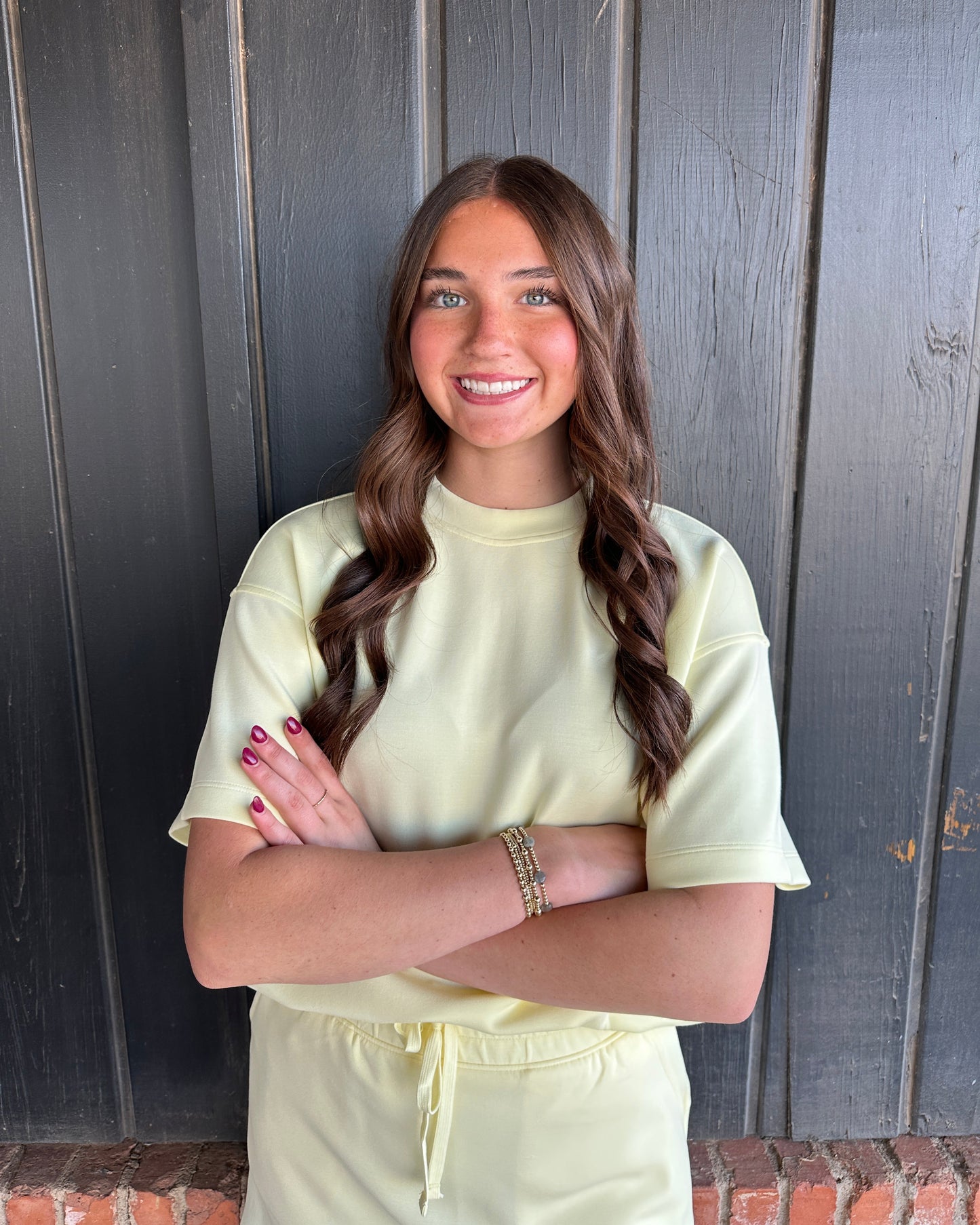 Lemonilla Modal Scuba Basic Short Sleeve Top