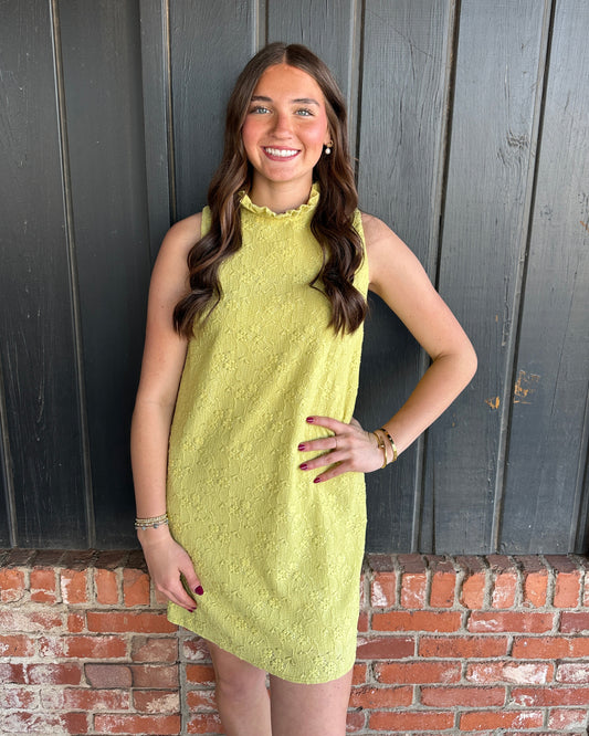 Green Lace ruffled Dress