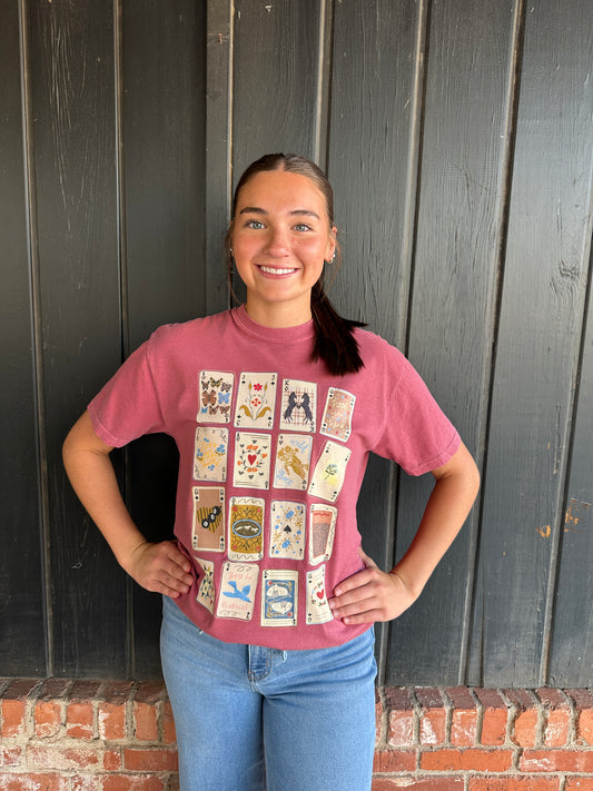 Wild Game Playing Card  Graphic Tee