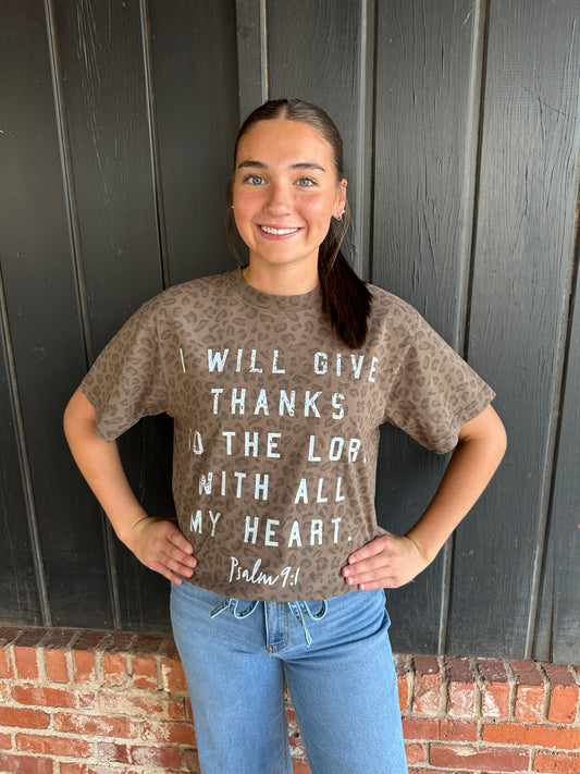 Thanks to the Lord Leopard Tee