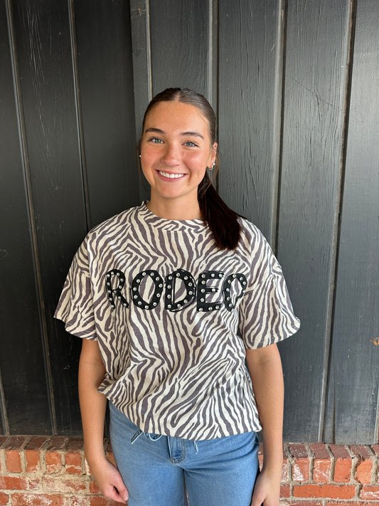 Rhinestone Oversized Rodeo Tee