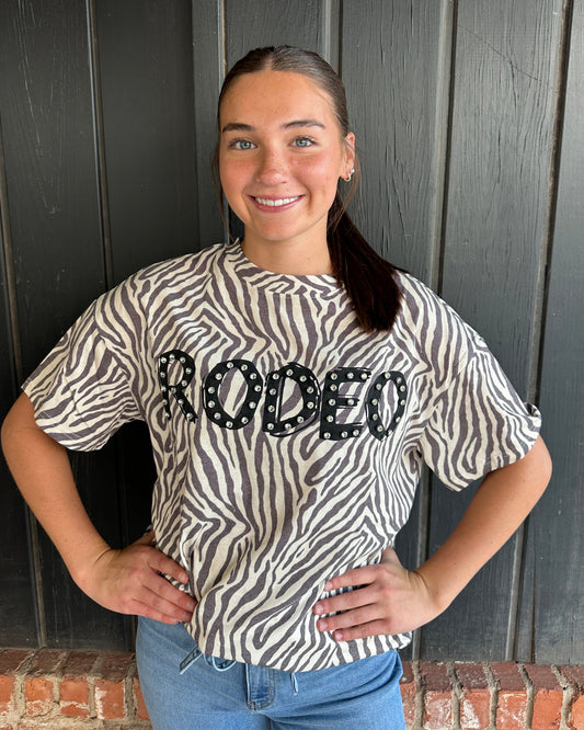 Rhinestone Oversized Rodeo Tee