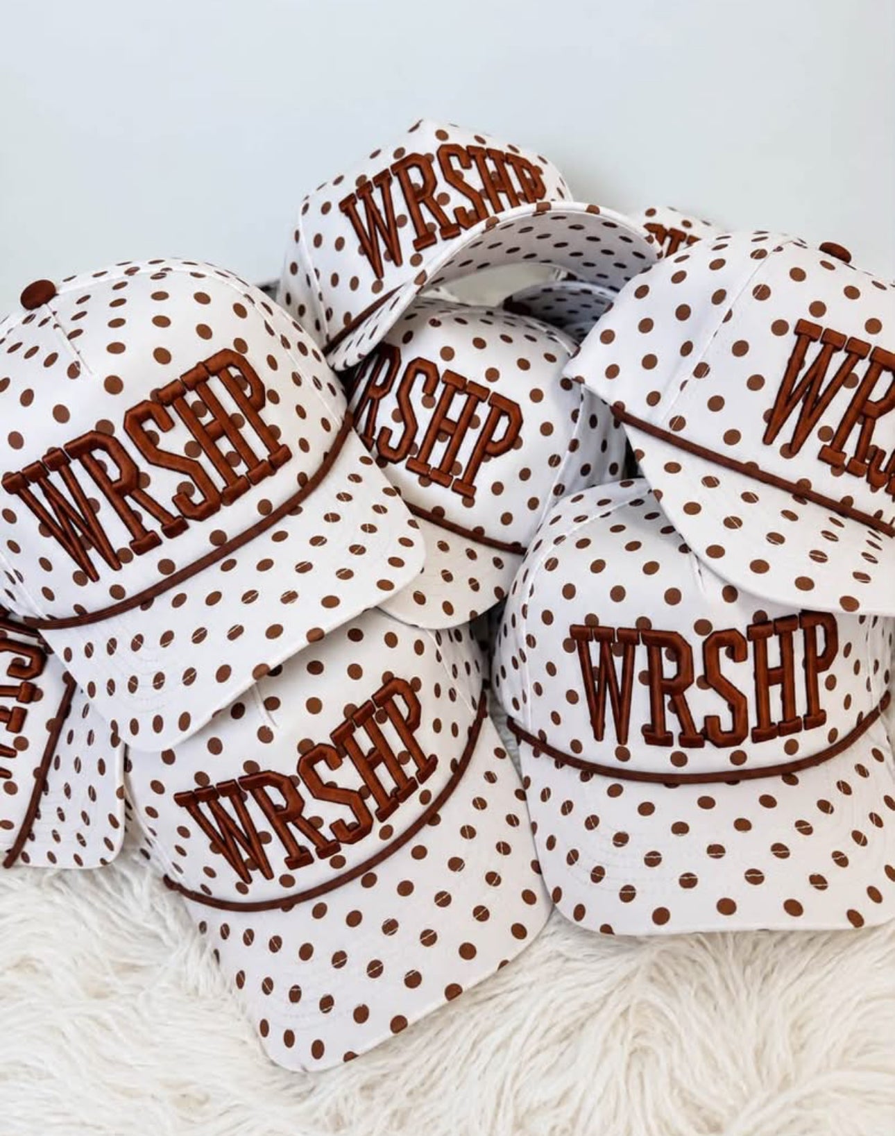 Polka Dot hat "WRSHP"
