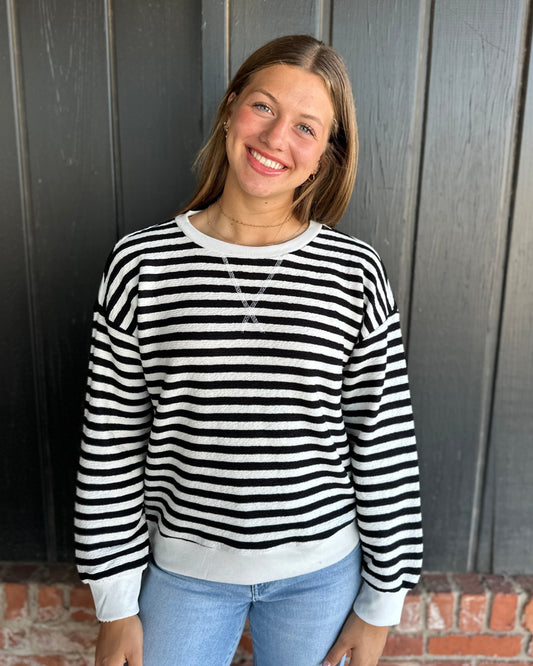 Black & White Striped Pullover