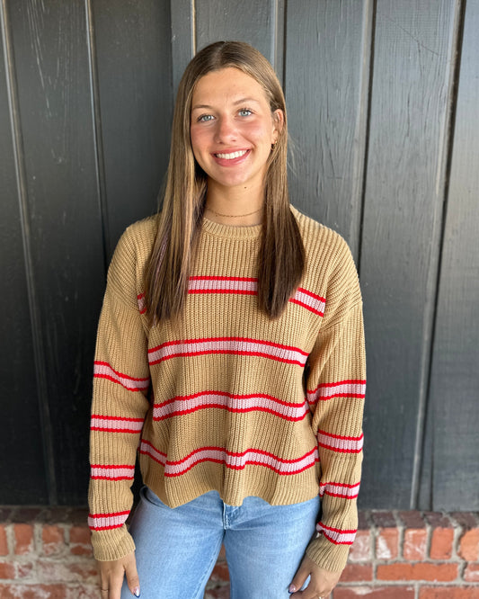 Mocha Combo Striped Sweater
