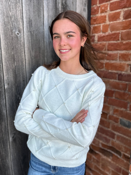 Pearl Accent Sweater