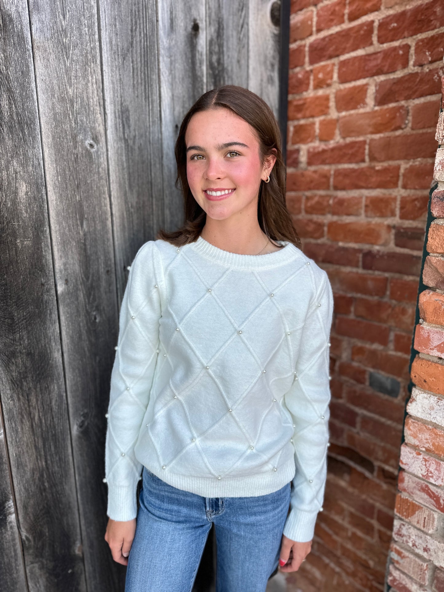 Pearl Accent Sweater