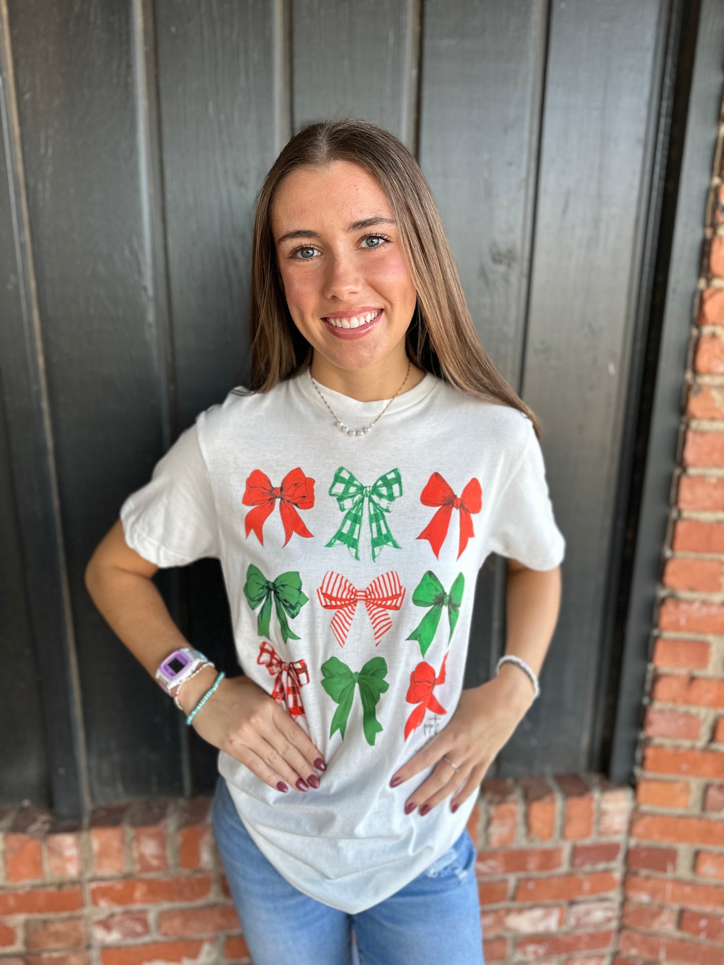 Christmas Bow Graphic Tee