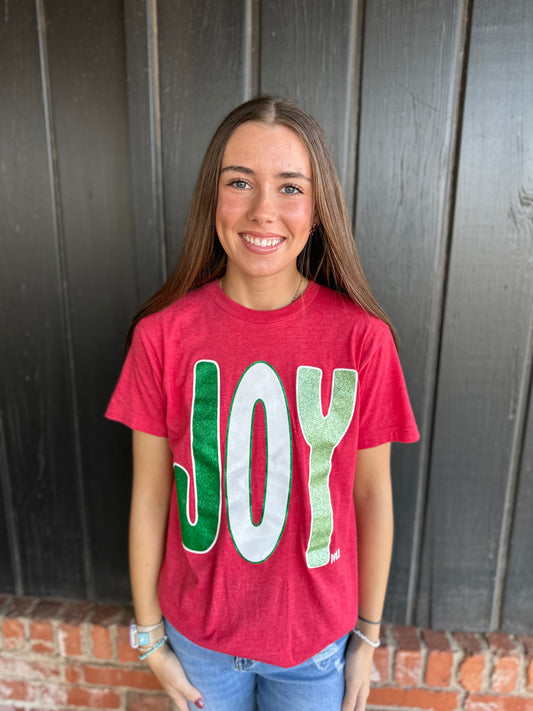 JOY Glitter Graphic Tee