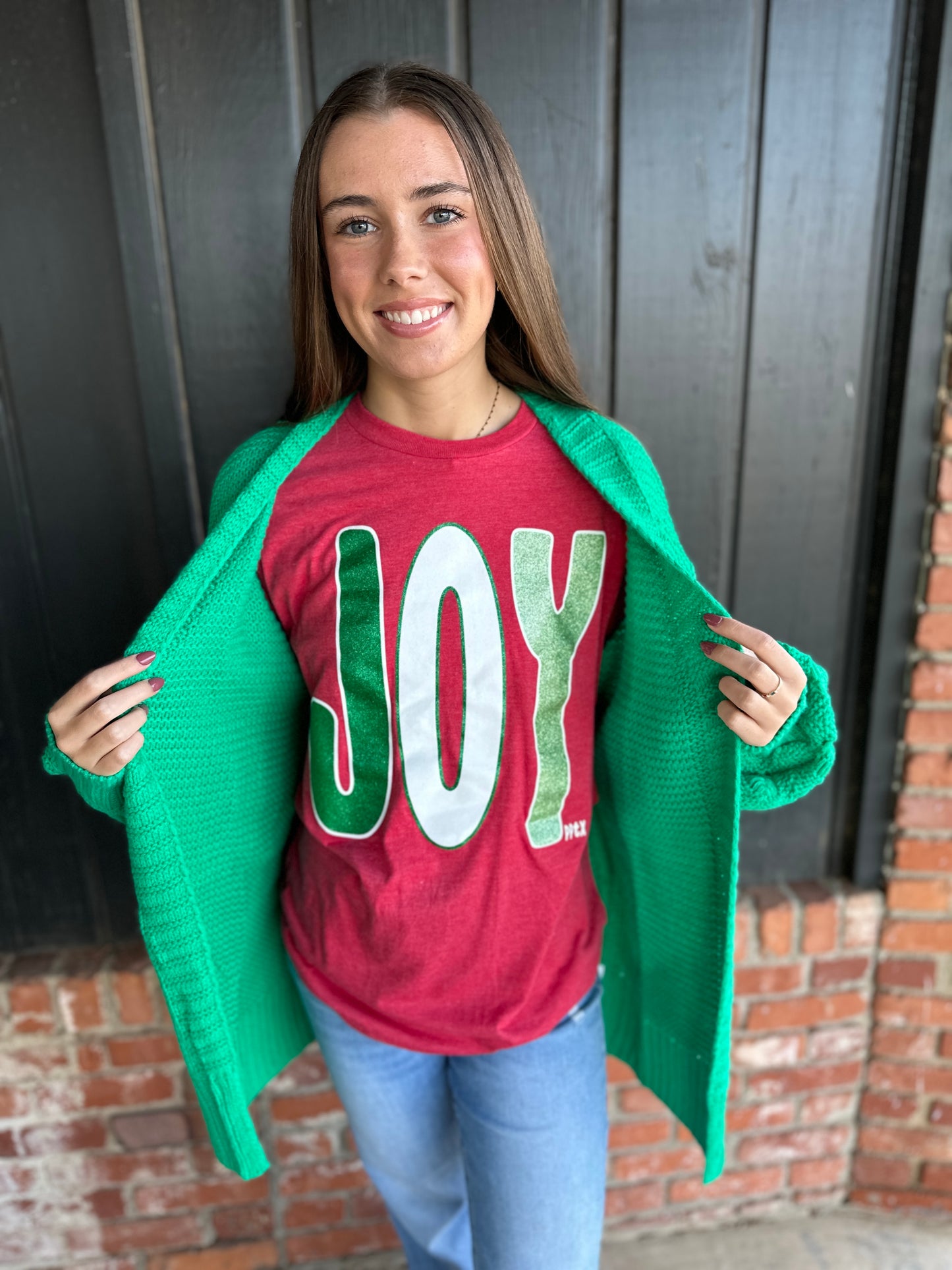 JOY Glitter Graphic Tee