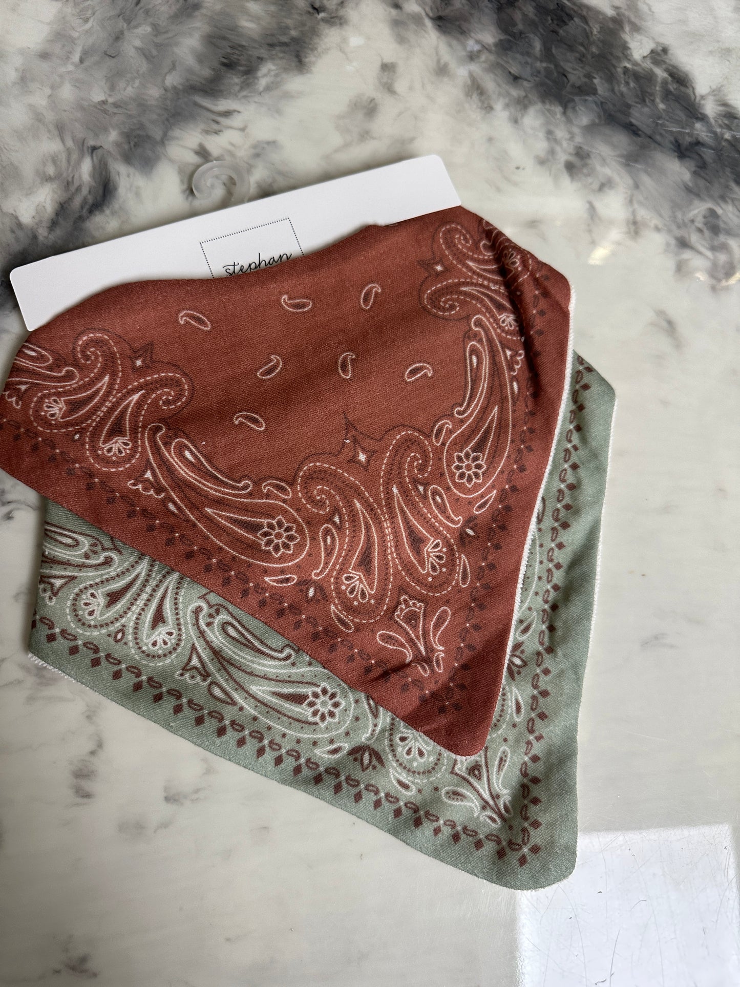 Cowboy Baby Bandana Bib Set