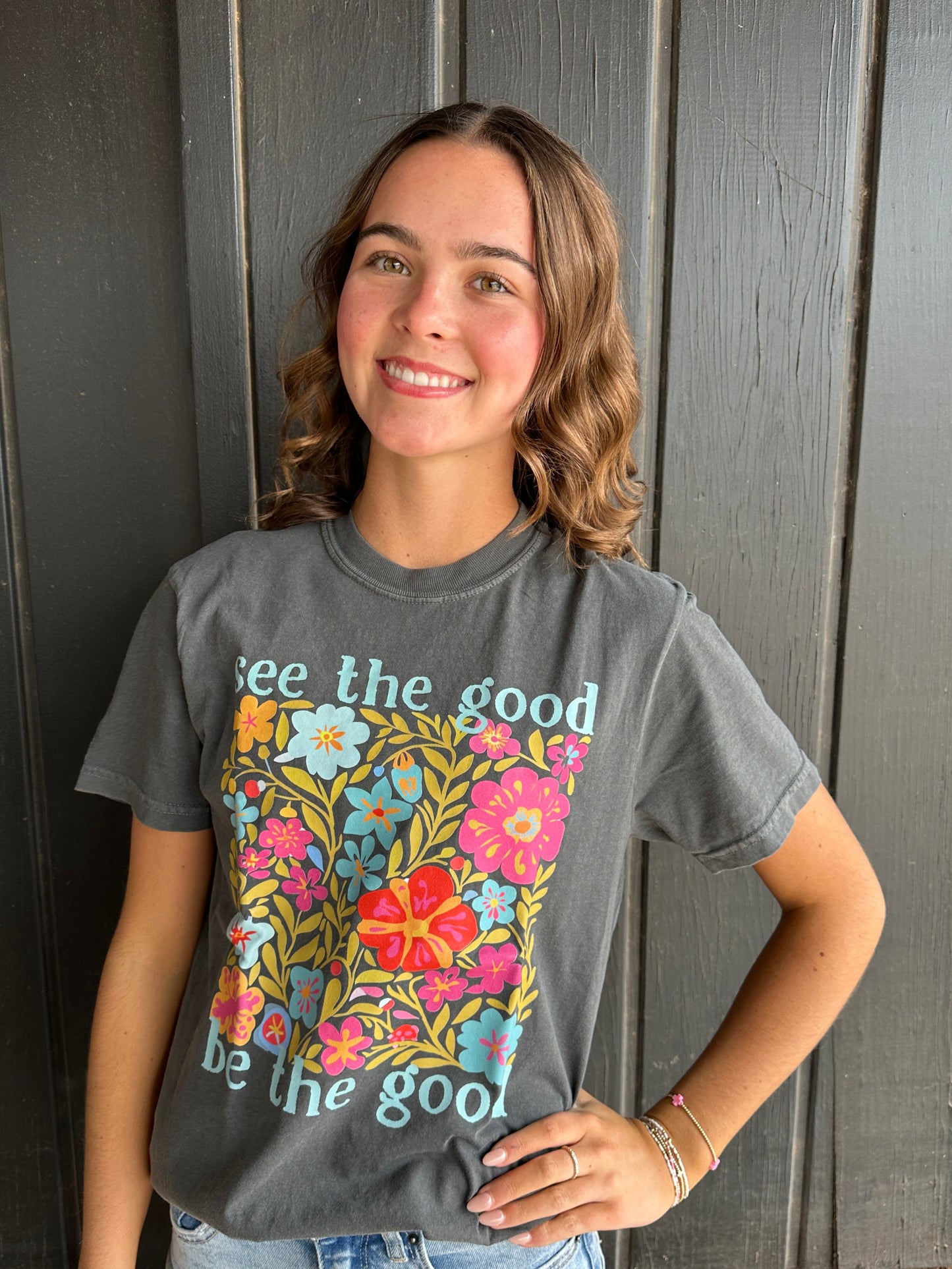 See the Good Be the Good Flowers Graphic Tee