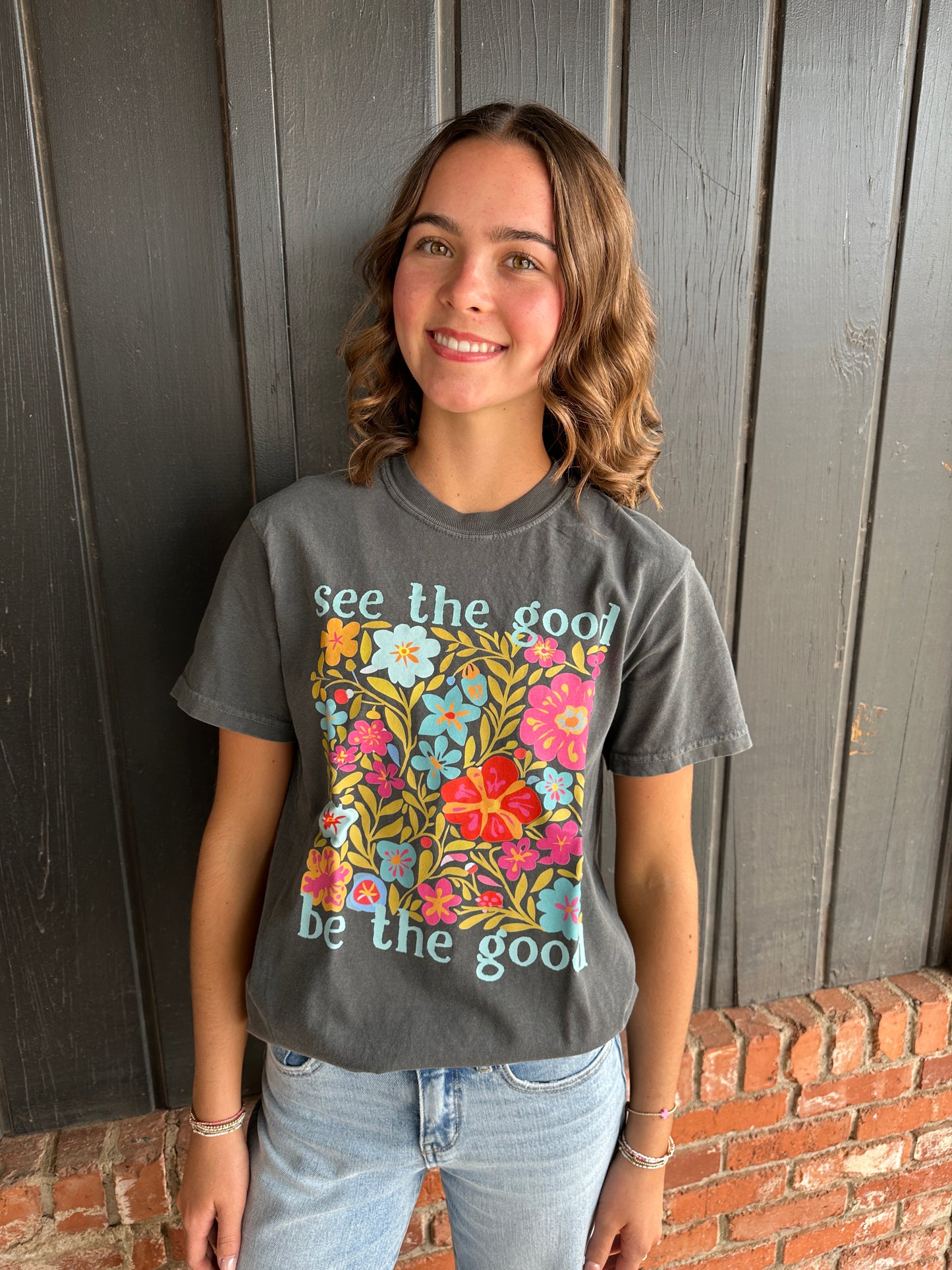 See the Good Be the Good Flowers Graphic Tee